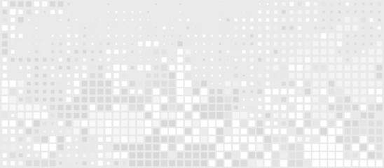 Mosaic background with small gray squares. Monochrome vector pattern
