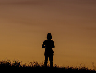 Obraz na płótnie Canvas Sunset silhouette