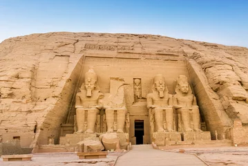 Foto op Plexiglas Abu Simbel, Egypt  January 7, 2023 - The two massive rock-cut temples of Abu Simbel are situated on the western bank of LakeNasser, about 230 km southwest of Aswan near the border with Sudan. © Nick Brundle