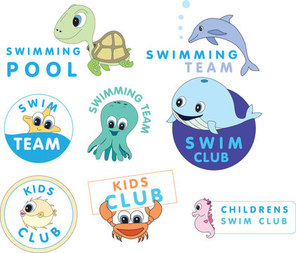 swimming icons, symbols or logos