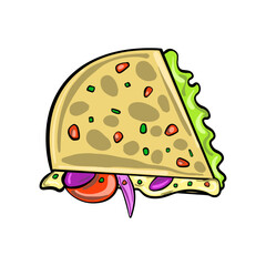 A mexican special dish, taco flat icon