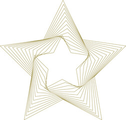 golden star line graphic