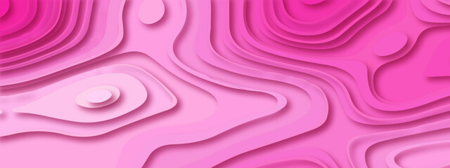 Abstract luxurious pink paper cut shapes background. Luxurious pink papercut with geometry circles background.  Design for wallpaper, brochure, background and many more.