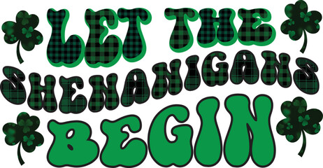 St Patrick's Day Retro Sublimation Design