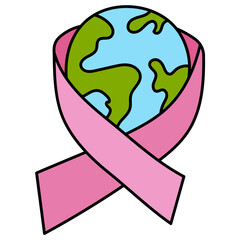 World Cancer Day filled outline icon