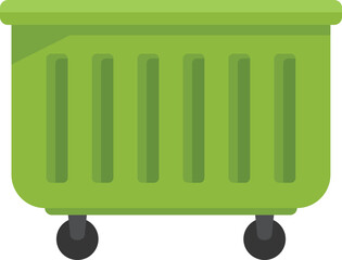 Waste cart icon flat vector. Food trash. Organic reduce isolated