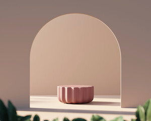 3D rendering platform podium product presentation background