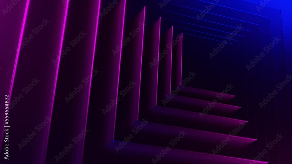 Poster purple square background. design. bright squares with backlit colors in animation that are highlight