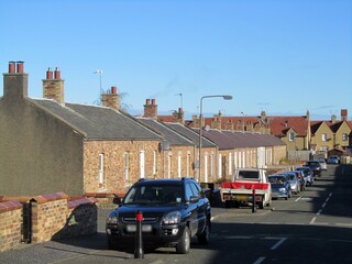 Former miners' row, Rosewell, Midlothian.