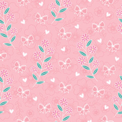 seamless floralpattern for wallpaper, background, surface, fabric, print, cover, banner and invitation, Vector illustration