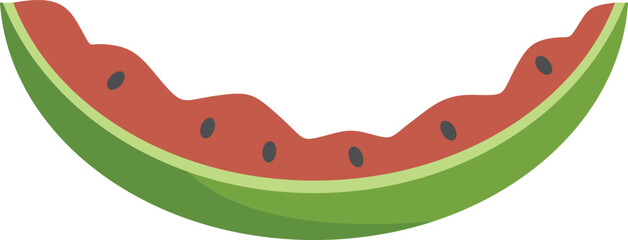 Watermelon waste icon flat vector. Food trash. Ecology vegetable isolated