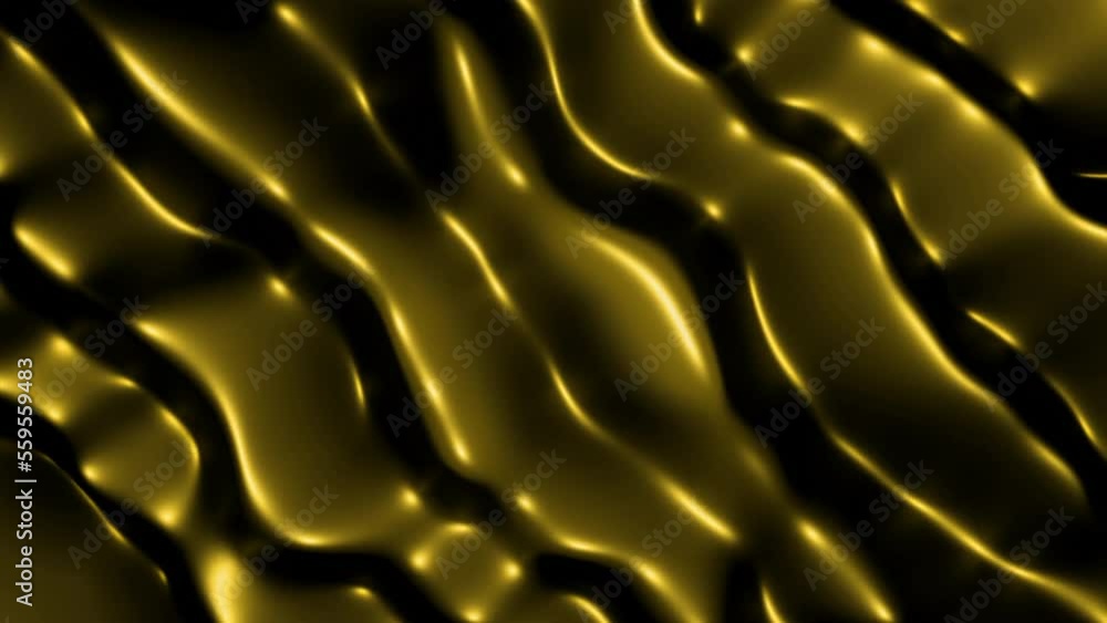Poster metallic liquid with ripple lines on surface. design. rotating background with liquid texture and ri