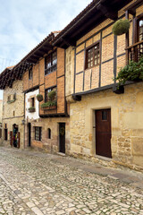 Fototapeta na wymiar Scenic view of the medieval village of Santillana Del Mar in Cantabria, Spain. High quality photography.