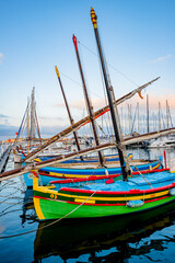 Fototapeta premium Barque Catalane dans le port de Banyuls-sur-Mer