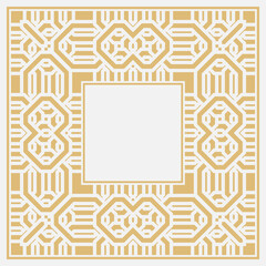 Rectangular decorative gold frame.
