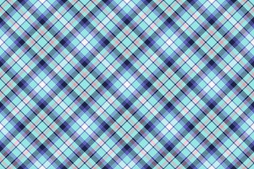 Tartan plaid background, diagonal check seamless pattern. Vector fabric texture for textile print, wrapping paper, gift card, wallpaper.