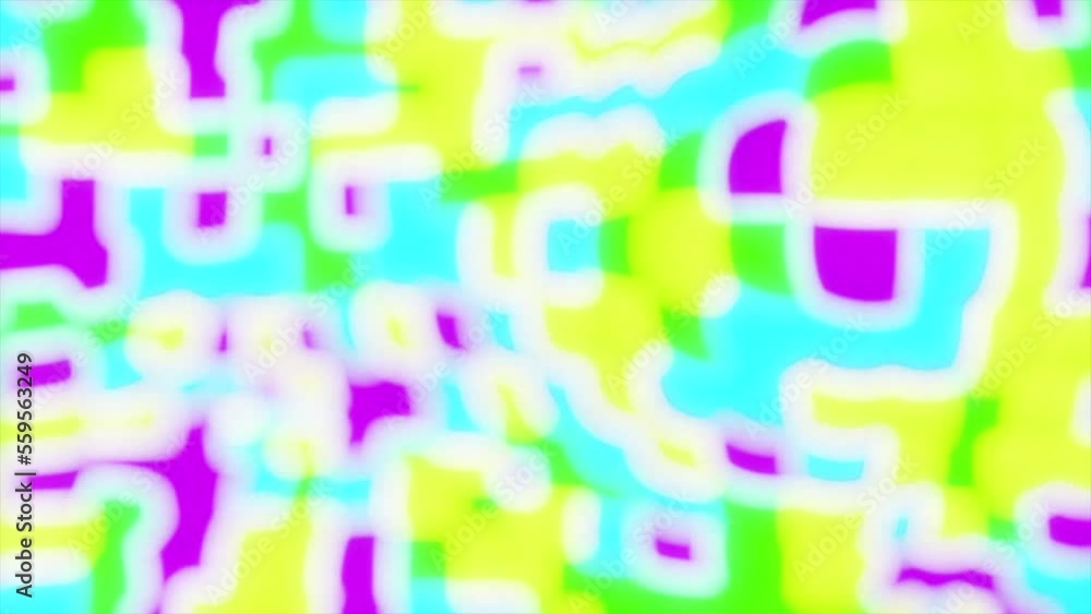 Poster blurred water effect in psychedelic pattern. design. colorful pattern with geometric shapes and psyc