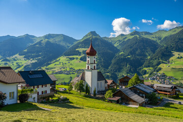 The Village of Raggal in the Grosswalsertal Valley, State of Vorarlber, Austria