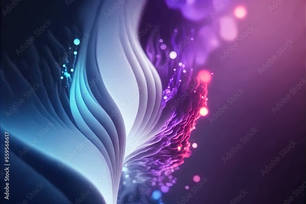 Poster a colorful abstract background with a curved design on it's side and a blurry background with a blue