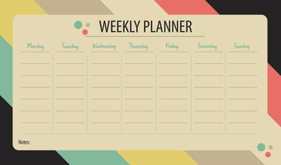 Weekly planner or habit tracker for 2023. This simple planner will make your life easy to control.