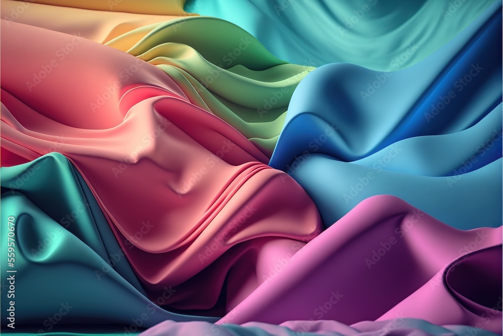 Poster a colorful background with a very large amount of fabric on it's sides and a very large amount of fa