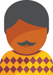 Adult person icon flat vector. Generation age. Life stage isolated