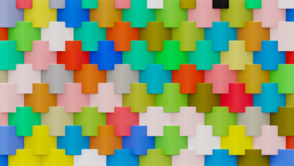 multicolored pattern cubes background, wallpaper colorful 