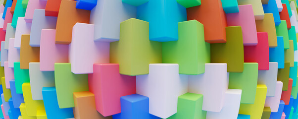 multicolored pattern cubes background, wallpaper colorful 