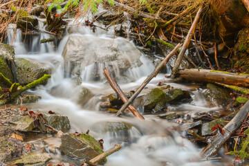 waterfall in autumn