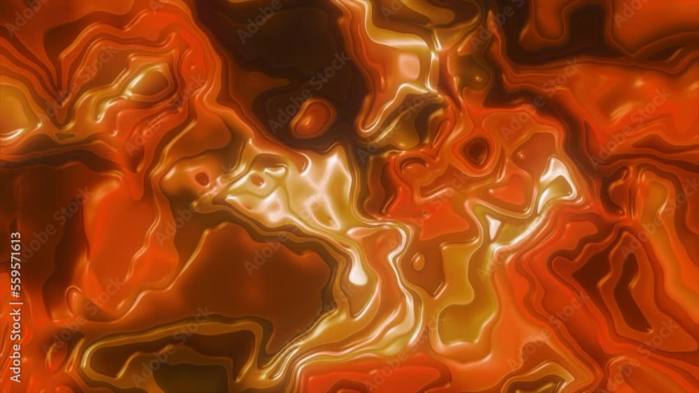 Poster moving pattern of liquid layers. motion. glowing layers of moving fluid in pattern. spots moving in 