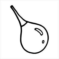 Medical clyster doodle style vector illustration isolated on white