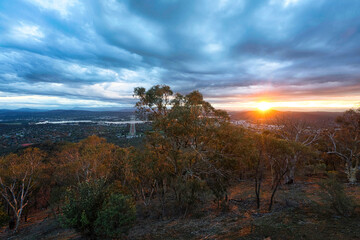 Canberra at night from Mount Ainslie Lookout