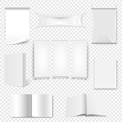set of blank papers