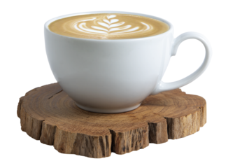 Coffee cup with latte art