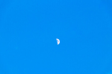 Close up of the moon shining brightly in Mexico.