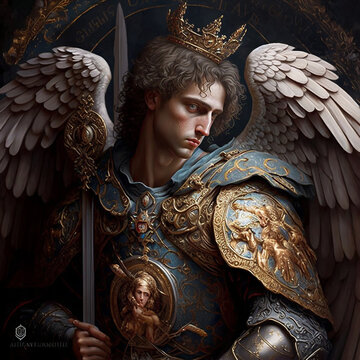 Archangel Michael. Created with Generative AI technology.