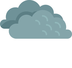Morning storm icon flat vector. Cloud rain. Sky day isolated