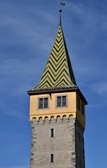 Fototapeta na wymiar Mangturm - Oberer Teil in Lindau am Bodensee