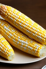 Grains of ripe corn. IA Tehnology