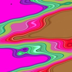 Colorful lines, fluid shapes, waves, rainbow colors, abstract background