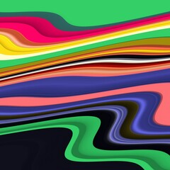 Colorful lines, fluid shapes, waves, rainbow colors, abstract background