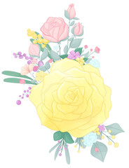 white flowers romantic composition