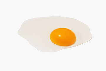 Raw egg isolated on white background