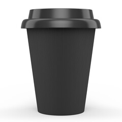 Paper coffee cup for cappuccino, americano, espresso, mocha, latte on white