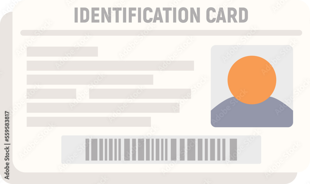 Poster id card access icon flat vector. name identity. office pass isolated