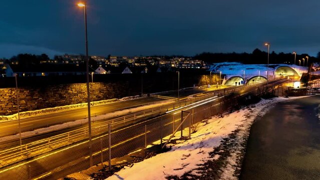 Timelapse of ryfast E39 road in Stavanger.