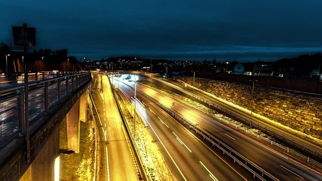Timelapse of ryfast E39 road in Stavanger.