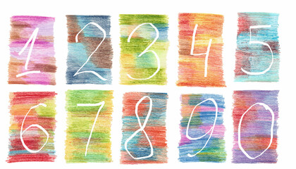 Colorful numbers One two three four five six seven eight nine zero
