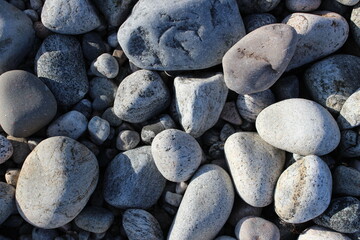 Stones on the beach in southern Norway.