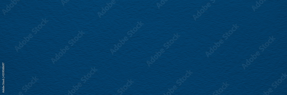 Poster abstract dark blue wide panorama background on texture canvas or paper as blank, template, page or w